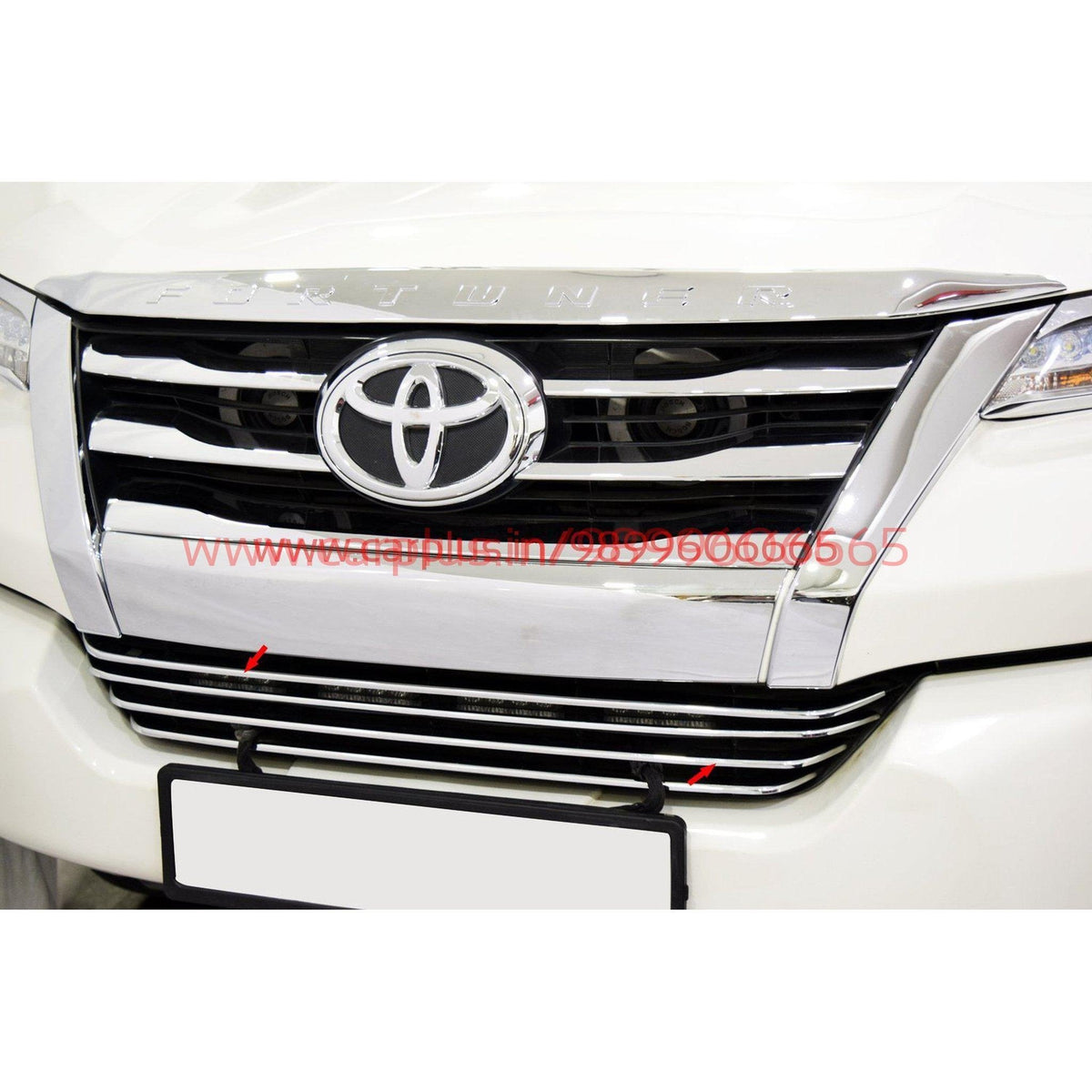 KMH Front Bumper Grill For Toyota Fortuner (2nd GEN, Set Of 4Pcs) – CARPLUS