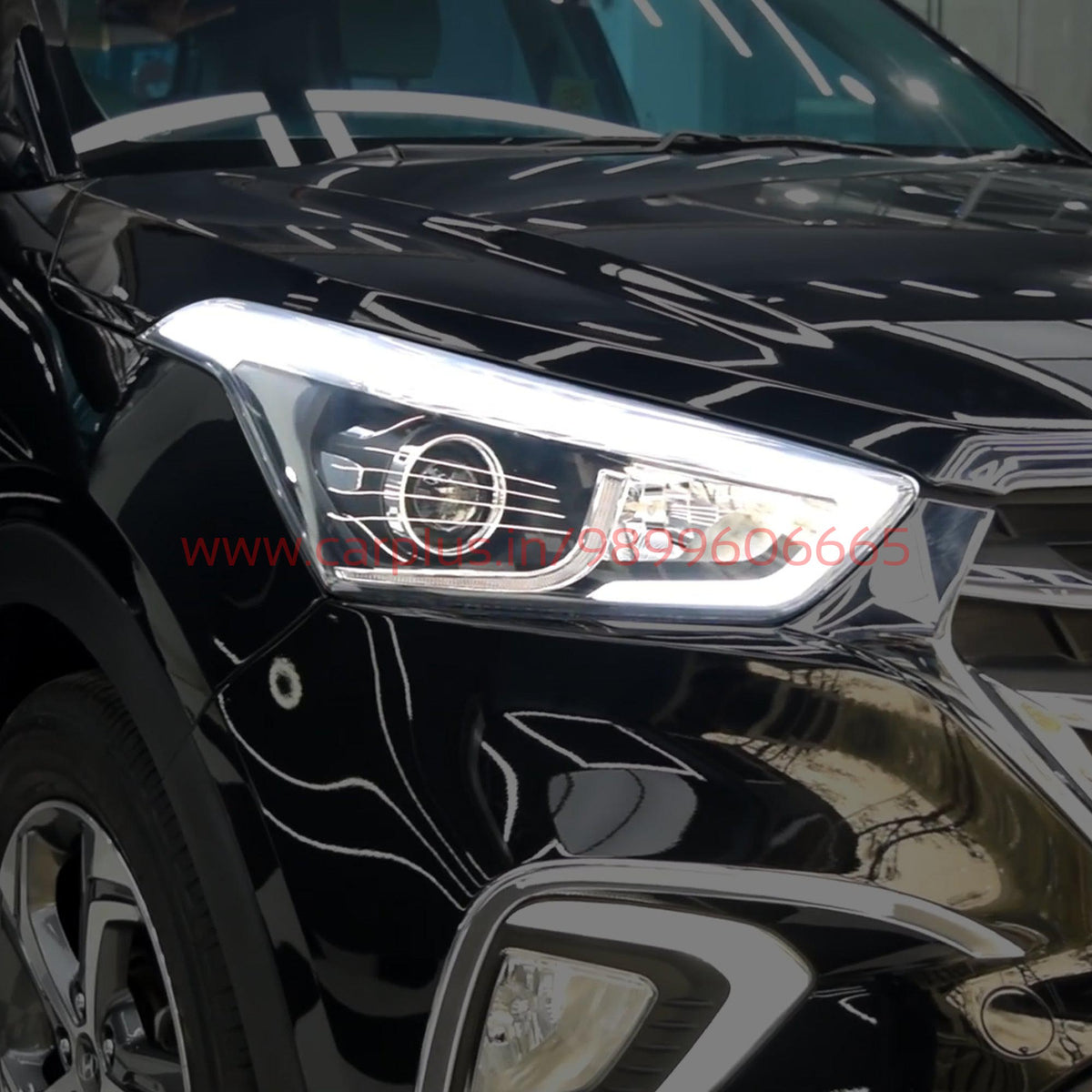 KMH Head Light Cover Chrome For Hyundai Creta (1st GEN, 1st GEN FL)