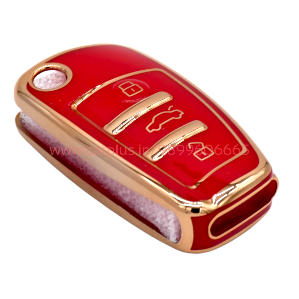 KMH TPU Gold Car Key Cover Compatible with Audi A1 A3 A6 Q2