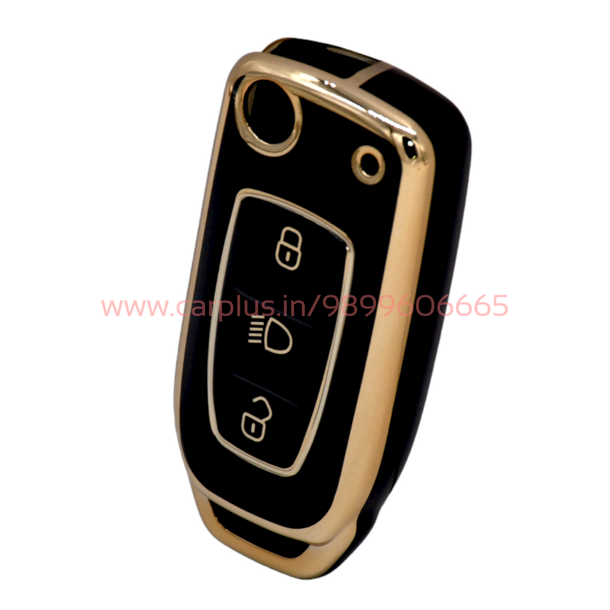  kwmobile Key Cover Compatible with Fiat Lancia 3 Button Car  Flip Key Key Cover - Car Key Fob Case Protector - Black/Gold : Automotive