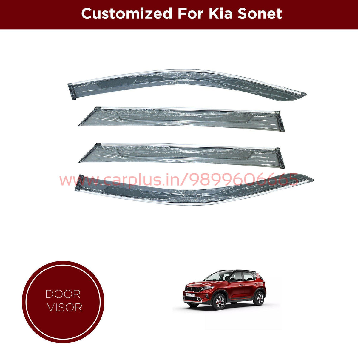 Door visor online chrome insert sonet