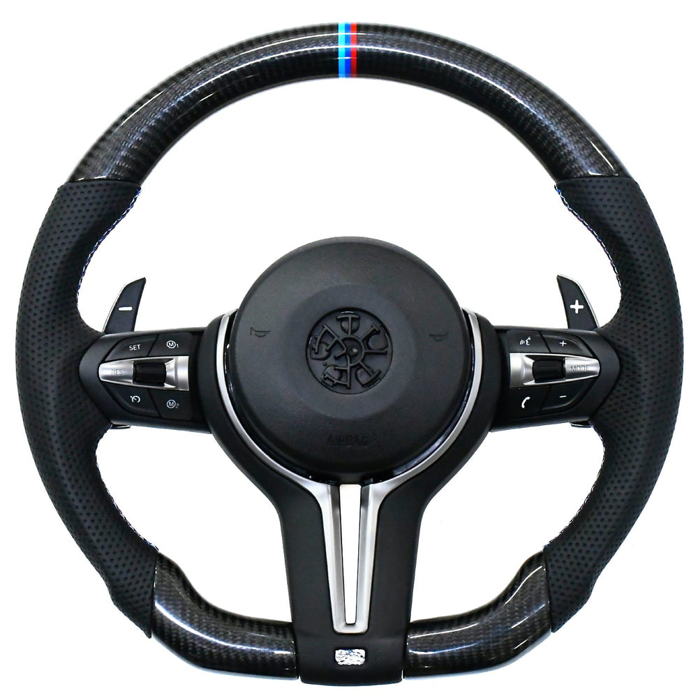 BMW M5 F10 Steering Wheel Real Carbon-STEERING WHEEL-RETRO SOLUTIONS-CARPLUS