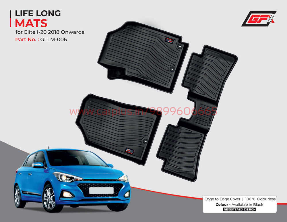 
                  
                    GFX Life Long Car Mats for Hyundai I-20 Elite (2014 Onwards)-Black-LIFE LONG CAR MATS-GFX-CARPLUS
                  
                