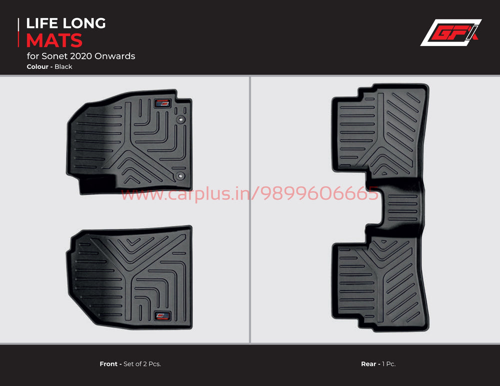 
                  
                    GFX Life Long Car Mats for Kia Sonet (2020-2021)-Black-LIFE LONG CAR MATS-GFX-CARPLUS
                  
                