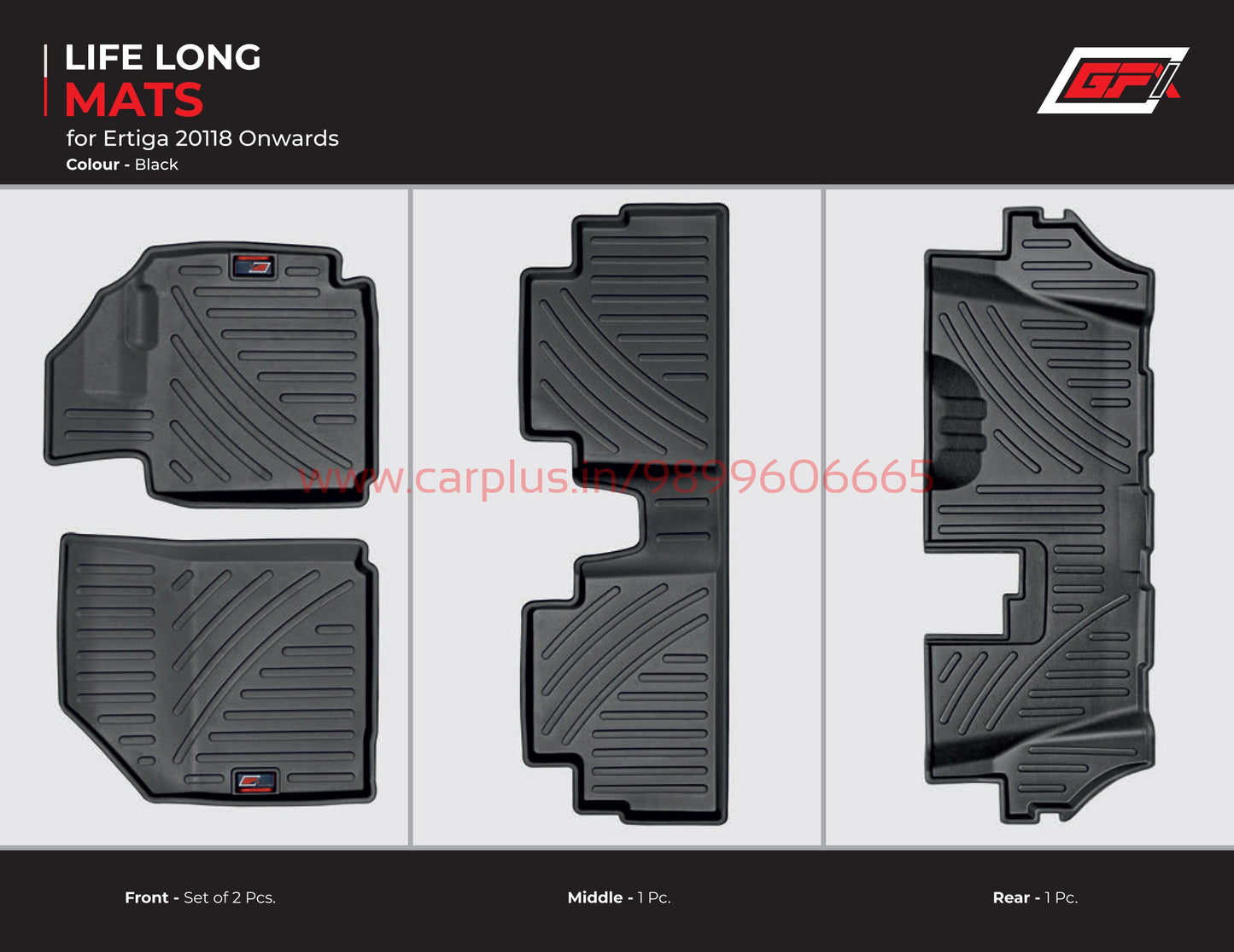 
                  
                    GFX Life Long Car Mats for Maruti Suzuki Ertiga (2018-2021)-Black-LIFE LONG CAR MATS-GFX-CARPLUS
                  
                