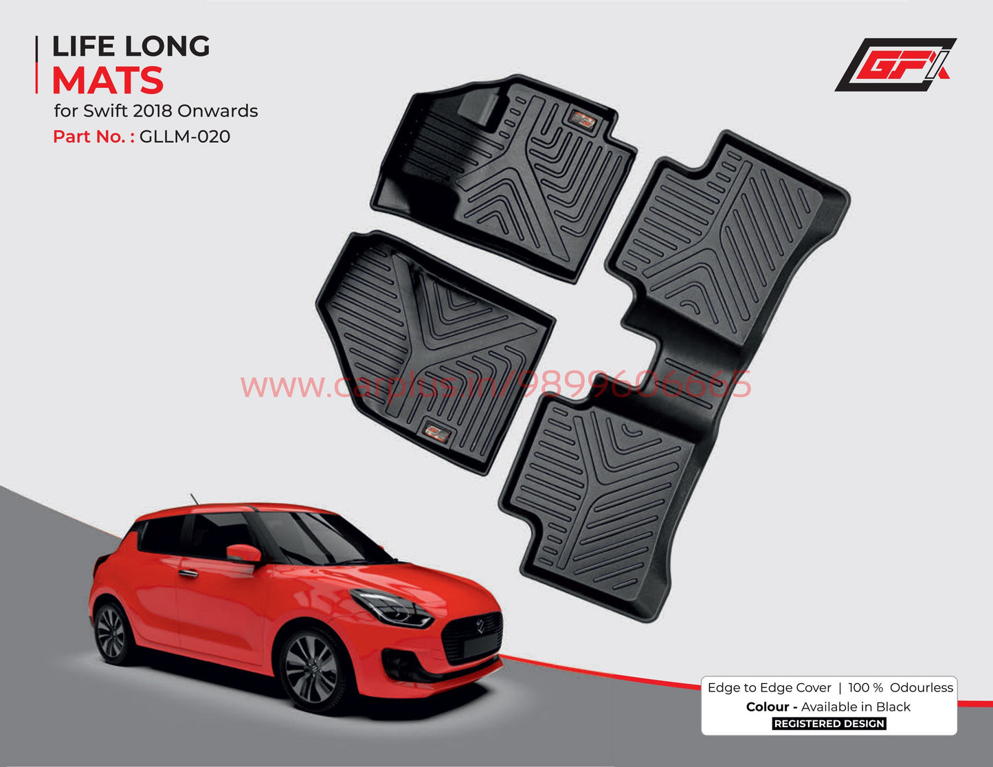 
                  
                    GFX Life Long Car Mats for Maruti Suzuki Swift (2018 Onwards) -Black-LIFE LONG CAR MATS-GFX-CARPLUS
                  
                