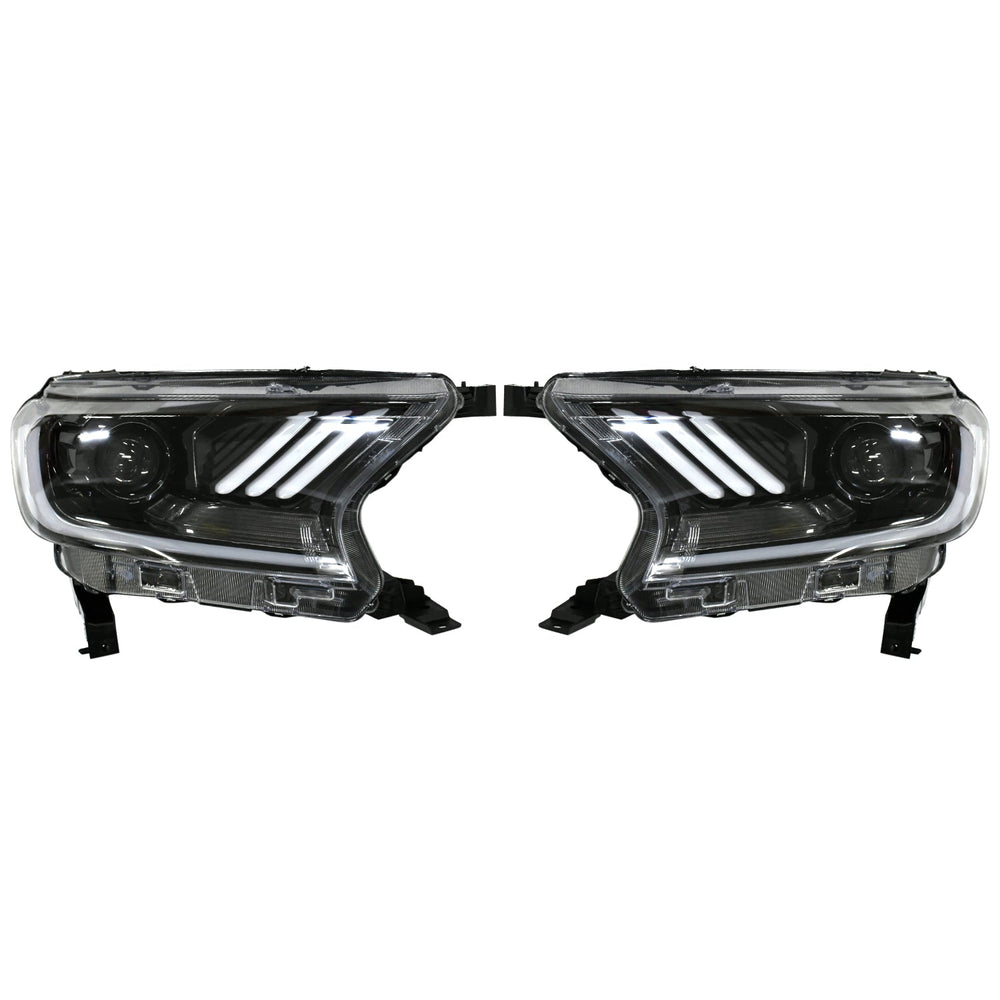 Head Lamp for Ford Endeavour-2020 (MUSTANG DESIGN)-AFTERMARKET HEAD LAMP-RETRO SOLUTIONS-CARPLUS