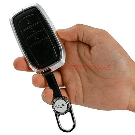 Fortuner / Hycross Keyless (3 Button Key) Premium Metal Alloy Keycase with  Holder & Rope Chain