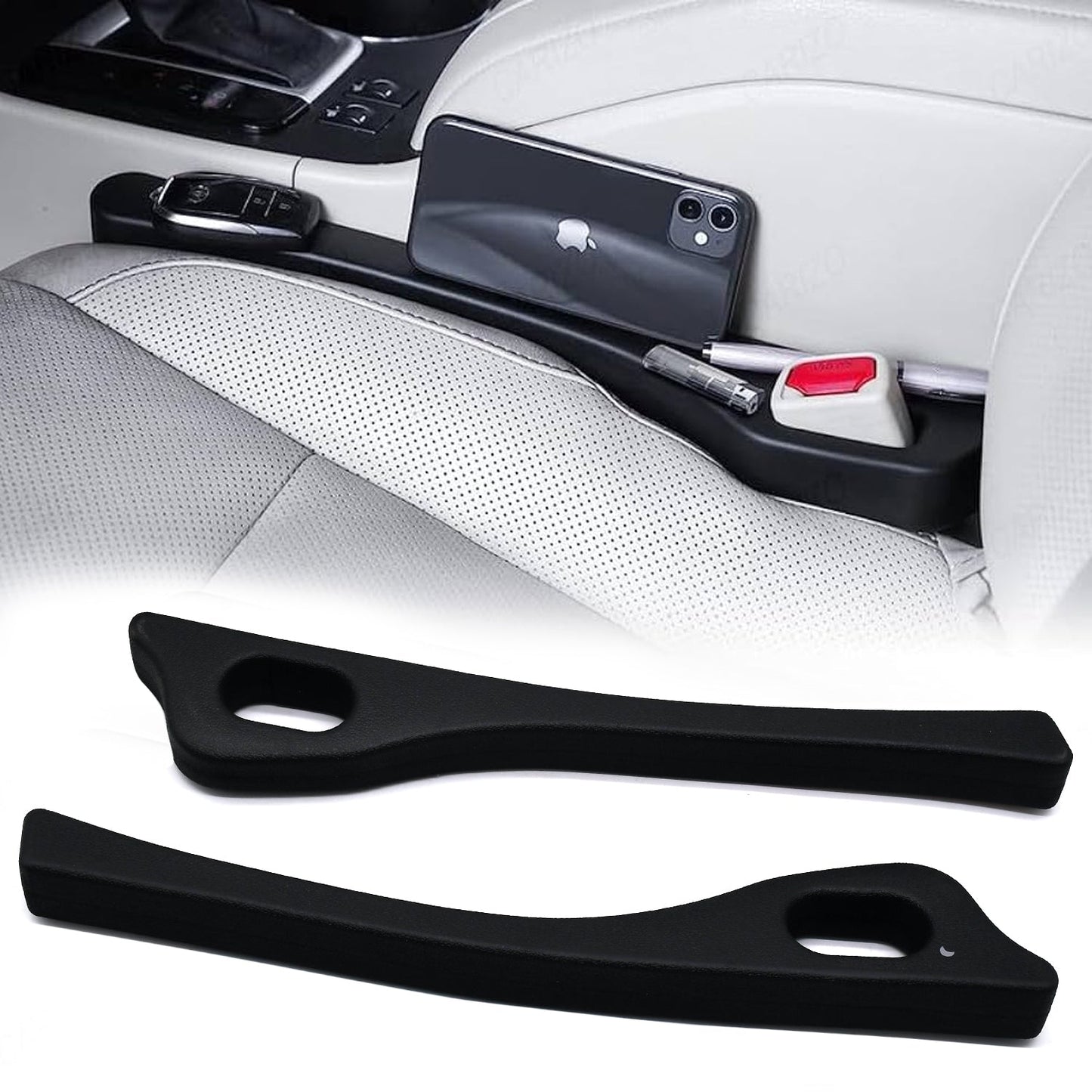 KMH Car Seat Gap Filler set of 2 pcs Black CARPLUS