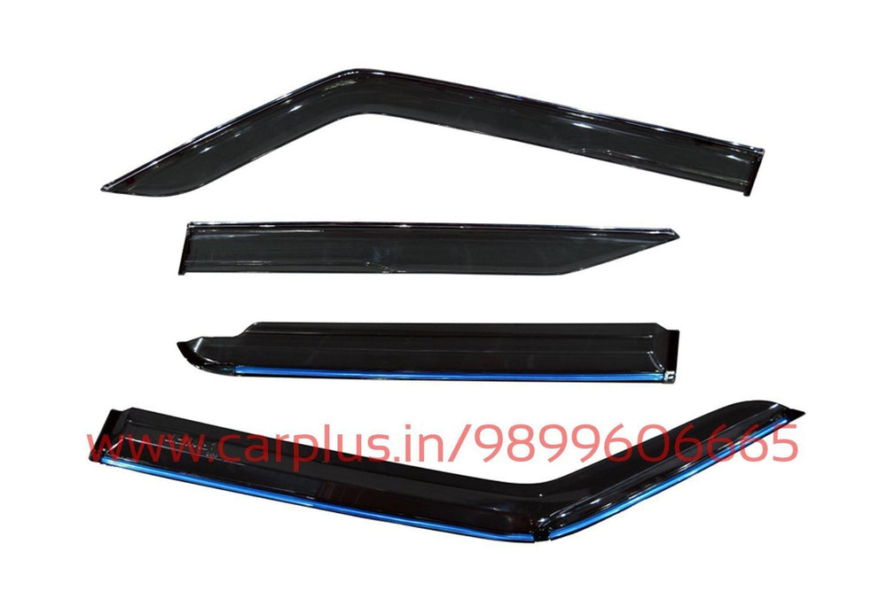 KMH Chrome Line Door Visor for Maruti Suzuki Brezza-2023 (Set of 4Pcs)-DOOR VISOR-KMH-CARPLUS