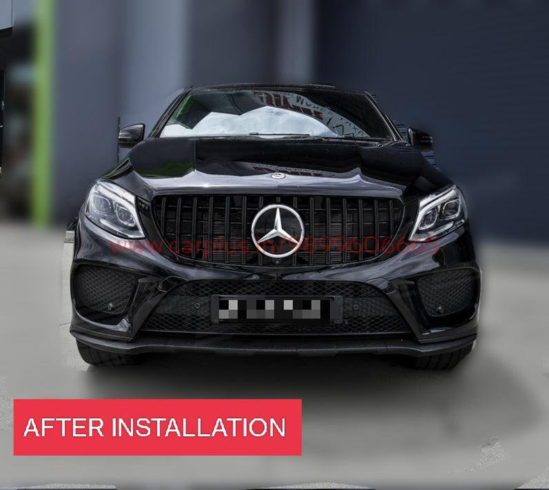 KMH GT Grill For Mercedes GLE W166(2016-2019)(BLACK)-MERCEDES GRILLS-RETRO SOLUTIONS-CARPLUS