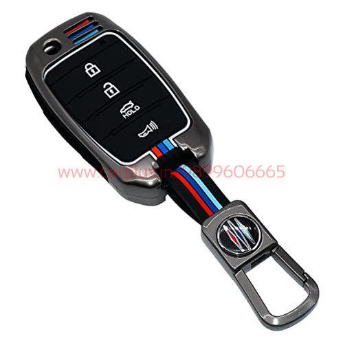 KMH Metal With Silicone Car Key Cover for Kia D3 (KC 49)-KEY COVER-METAL-KMH-CARPLUS