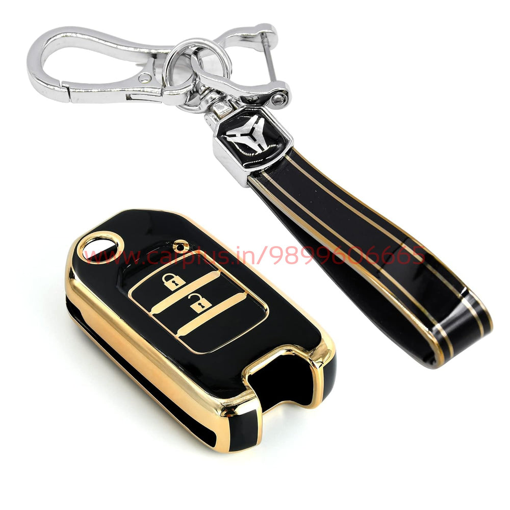 KMH-TPU Gold Key Cover Compatible for Honda City, WR-V, Jazz 2