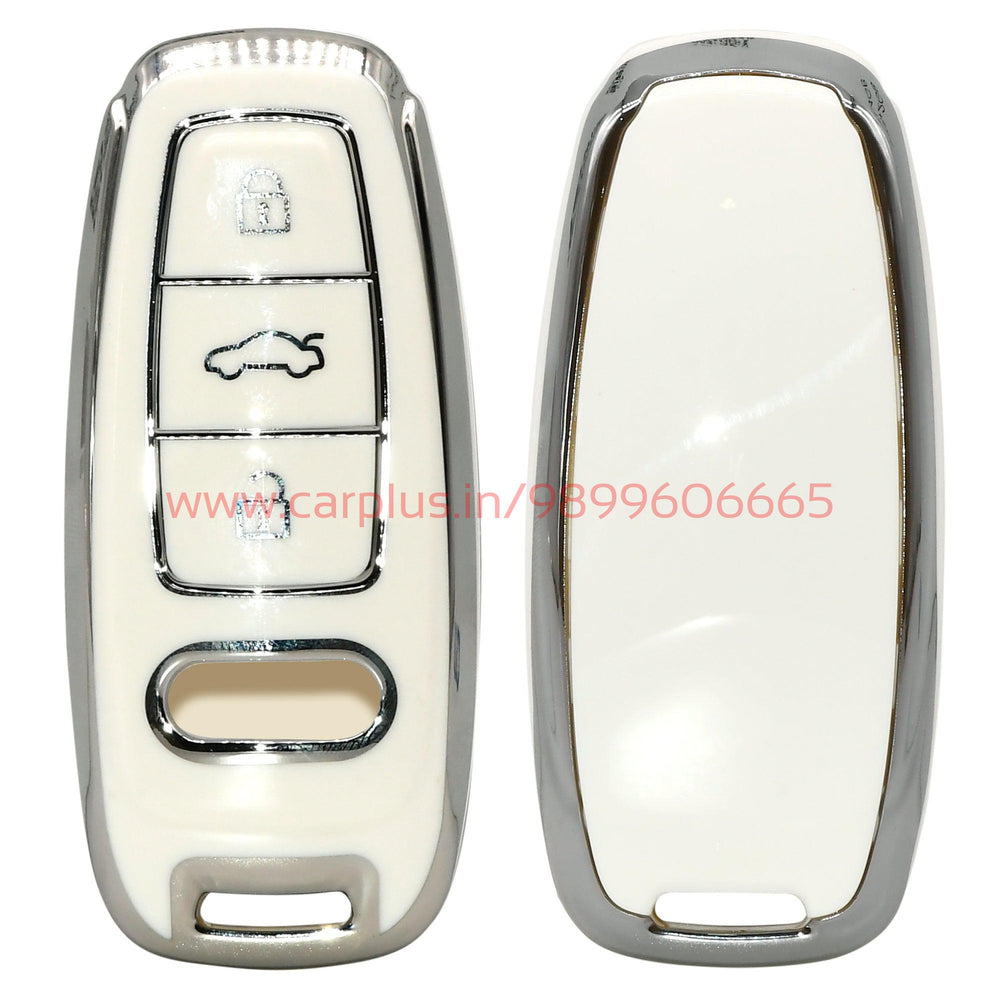 KMH TPU Silver Car Key Cover Compatible with Audi Smart Key Cover case –  CARPLUS