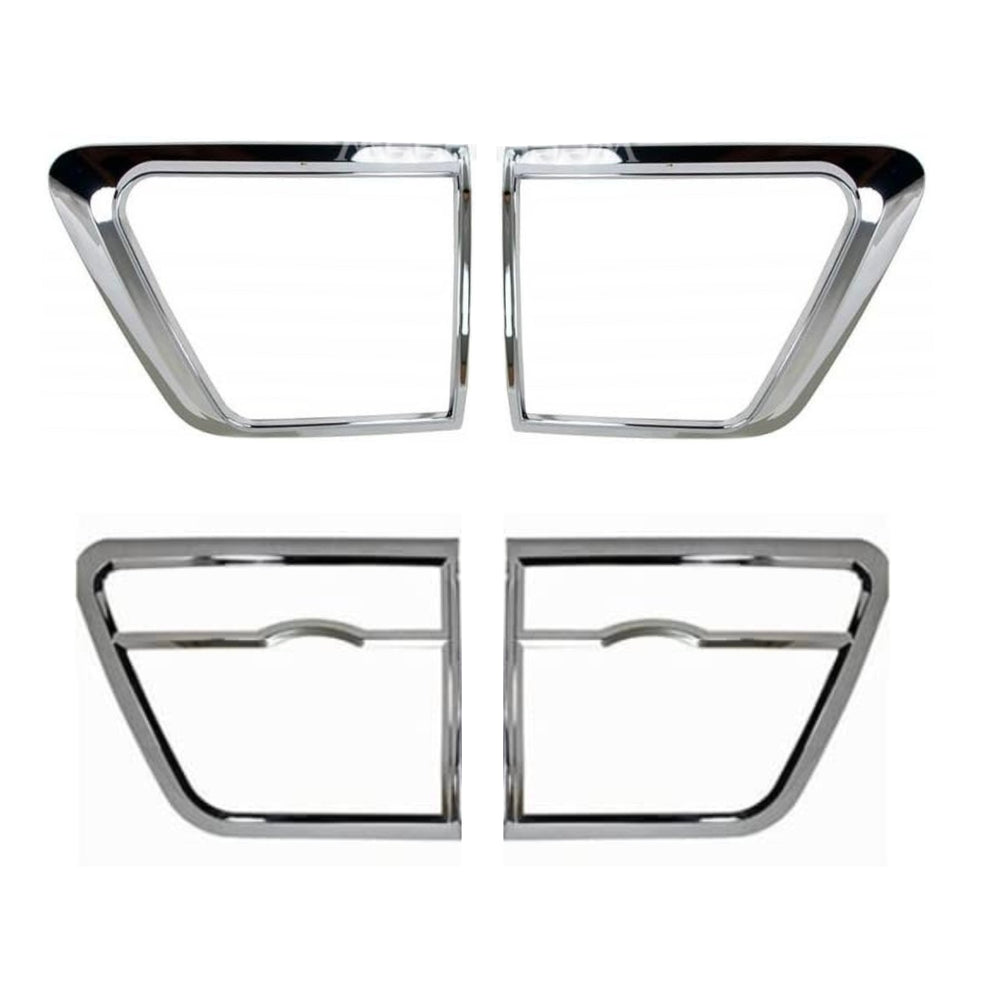 KMH Tail Light Cover New for Fortuner Set of 4 Pcs (Chrome)-EXTERIOR-KMH-CARPLUS