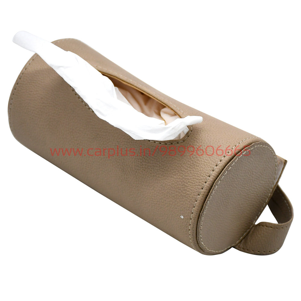 KMH Universal Headrest Tissue Box for Cars (Beige)-TISSUE BOX-KMH-CARPLUS