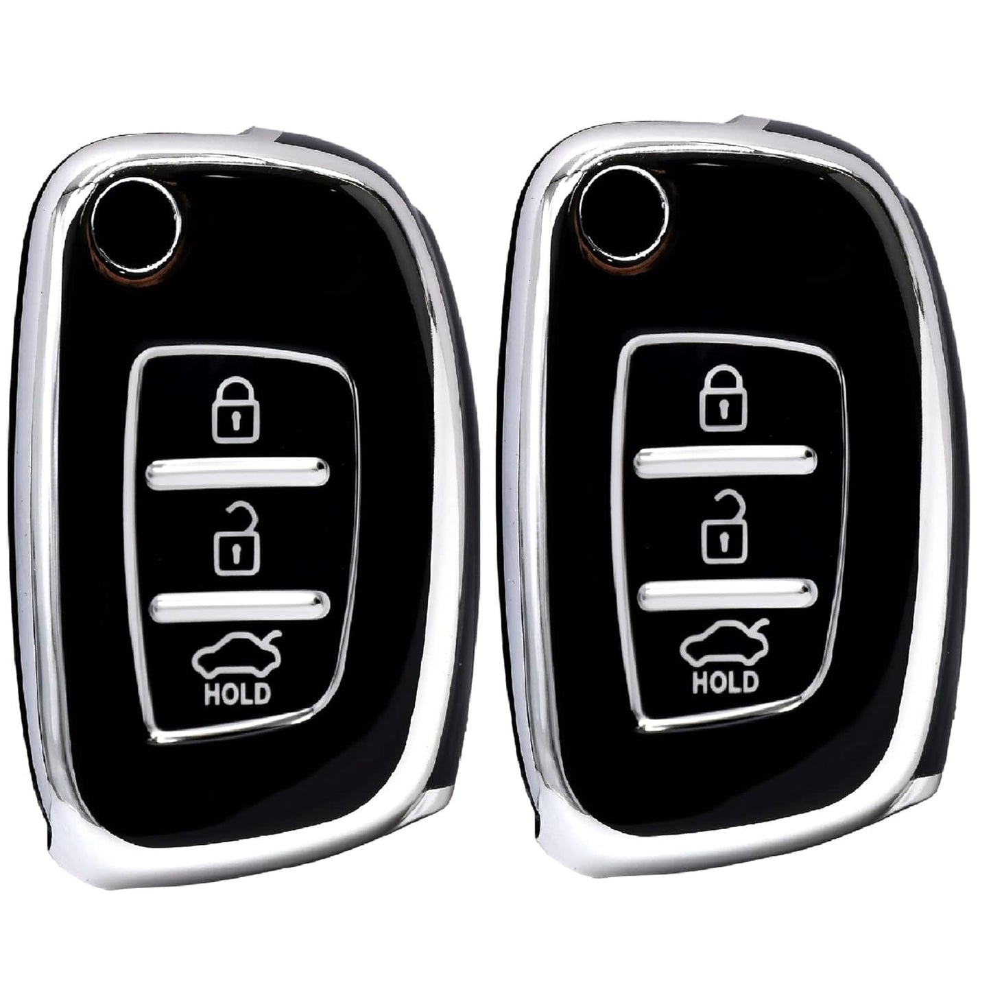 
                  
                    Kmh TPU Silver Key Cover For Hyundai D2.5 (KC-16)-KEY COVER - TPU Silver-KMH-PACK OF 2-BLACK-CARPLUS
                  
                