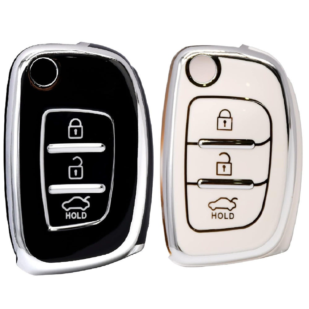 
                  
                    Kmh TPU Silver Key Cover For Hyundai D2.5 (KC-16)-KEY COVER - TPU Silver-KMH-PACK OF 2-BLACK & WHITE-CARPLUS
                  
                