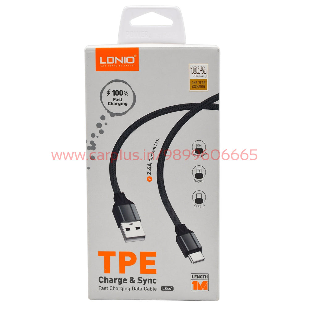 LDNIO LS441 TPE Fast Charging 1Mtr Data Cable-CHARGING CABLE-LDNIO-APPLE-CARPLUS