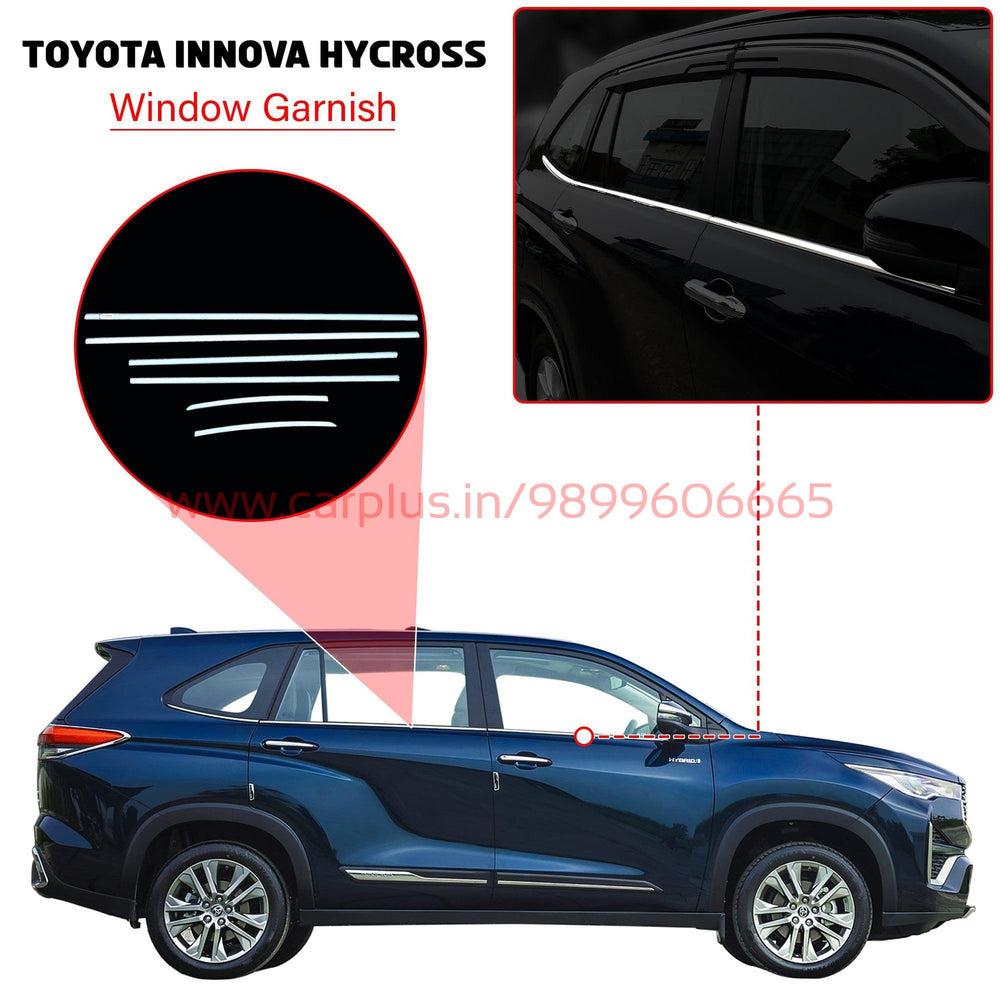 QRD Window Garnish for Toyota Hycross(Set Of 6 Pcs)-EXTERIOR-QRD-CARPLUS