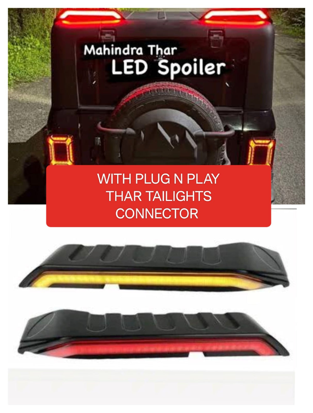 THAR Spoiler with Connector (G-WAGON Style)-SPOILER-RETRO SOLUTIONS-CARPLUS