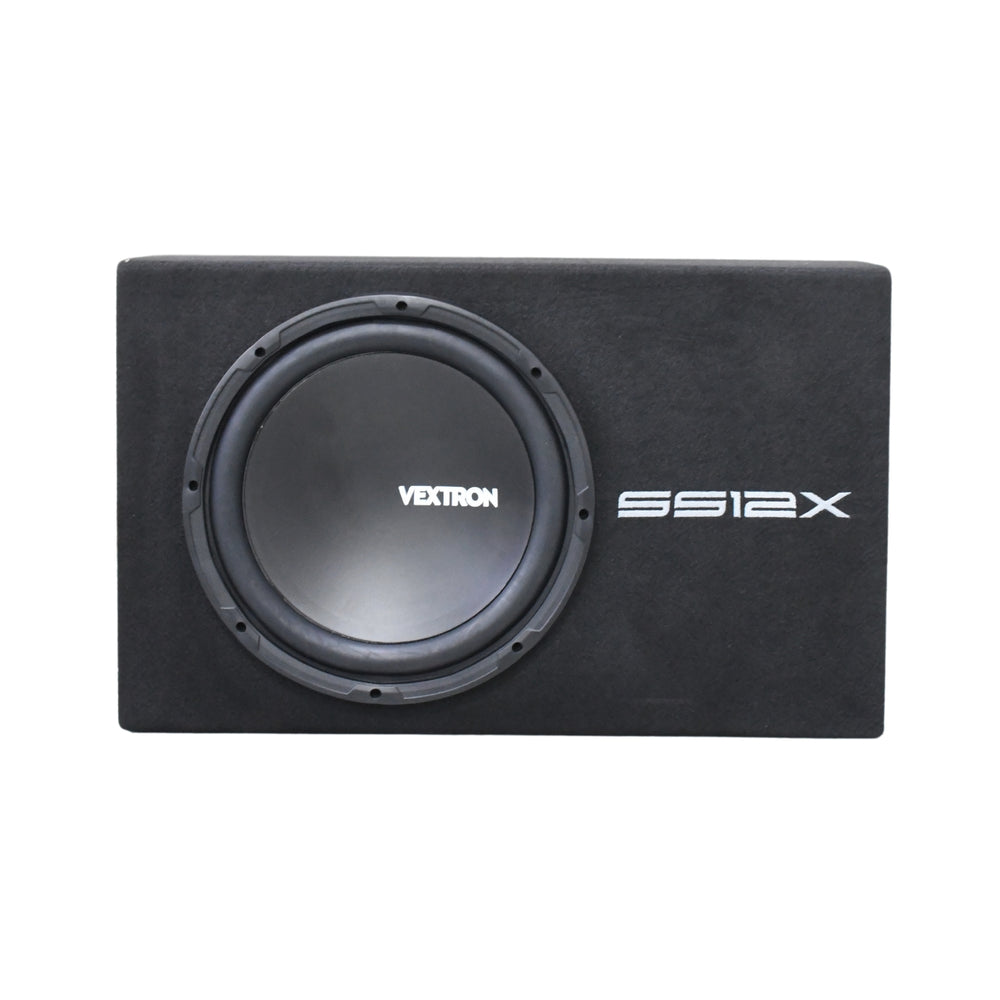 VEXTRON SS12X (12 Inch Active Enclosure | 3500W) Super Slim Subwoofer(Powered RMS Power : 300W)-SUBWOOFER-VEXTRON-CARPLUS