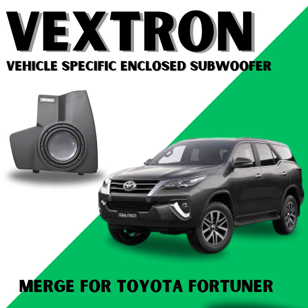 VEXTRON Vehicle Specific Enclosed Subwoofer - Vextron Merge for Toyota Fortuner-ACTIVE ENCLOSURE-VEXTRON-CARPLUS