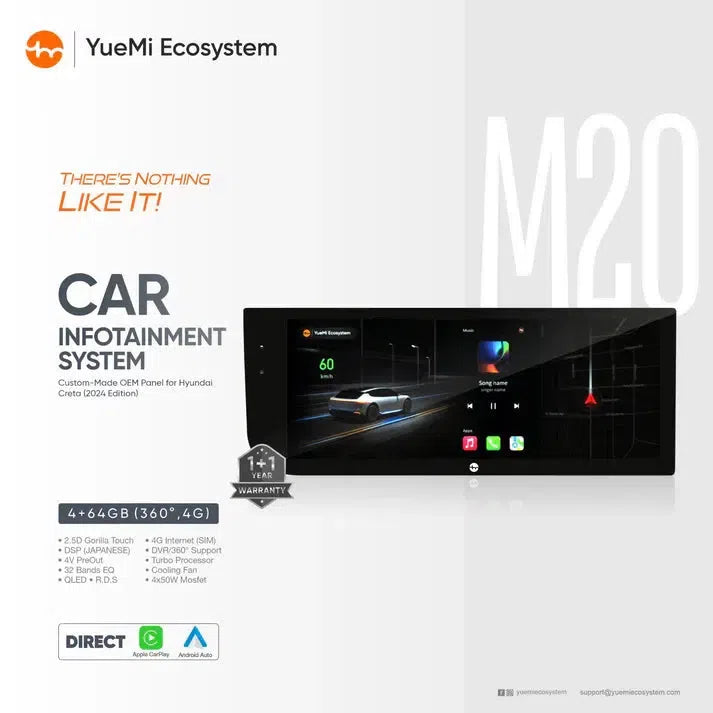 
                  
                    YueMi Ecosystem M20 Android Player 4+64 GB (360°, 4G)-ANDROID HEADUNIT-YueMi-CARPLUS
                  
                