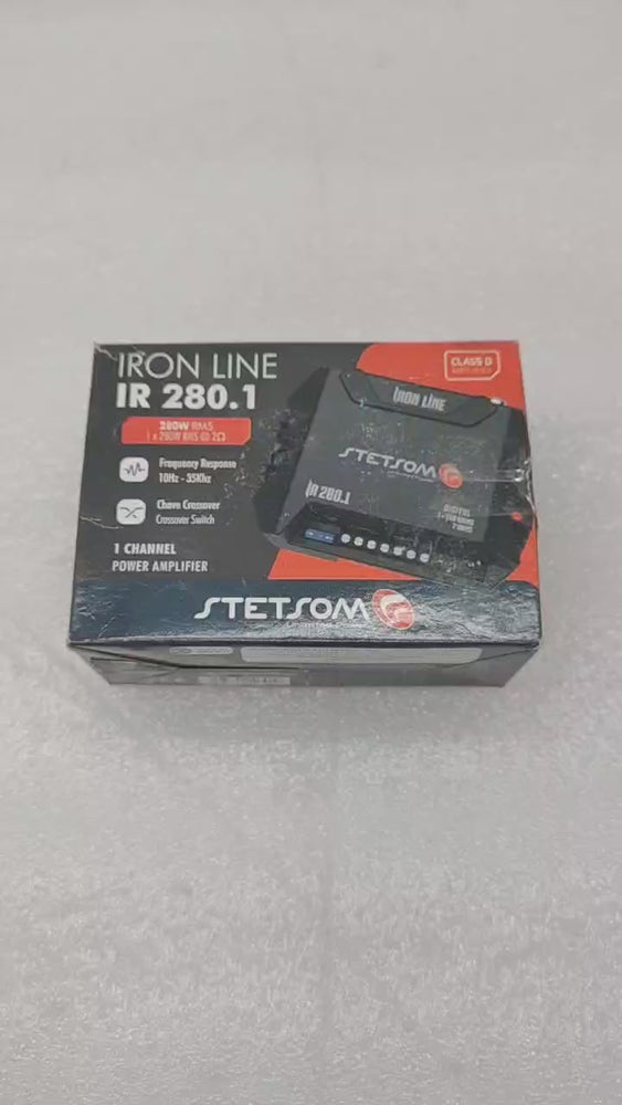 
                  
                    Load and play video in Gallery viewer, STETSOM Iron Line Mono Amplifier - IR280.1
                  
                