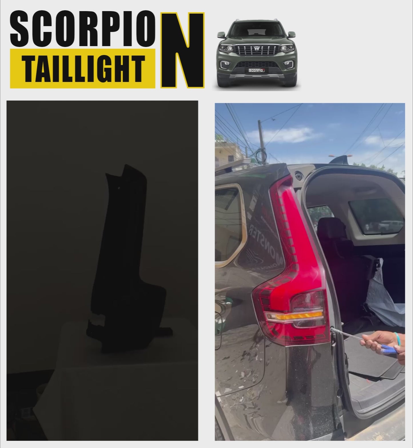 
                  
                    Load and play video in Gallery viewer, Tail Light for Mahindra Scorpio N
                  
                