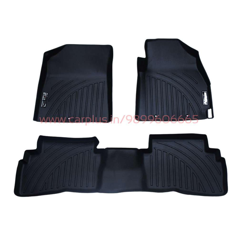 DRIVN TPE Floor Mats for Hyundai Creta (2nd GEN, Black)-3D MATS-DRIVN-CARPLUS