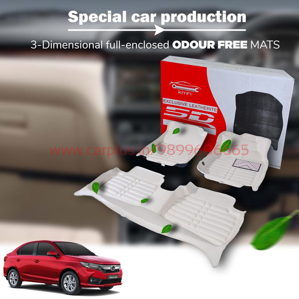 DRIVN TPE Car Floor Mats for Honda Amaze-Beige – CARPLUS