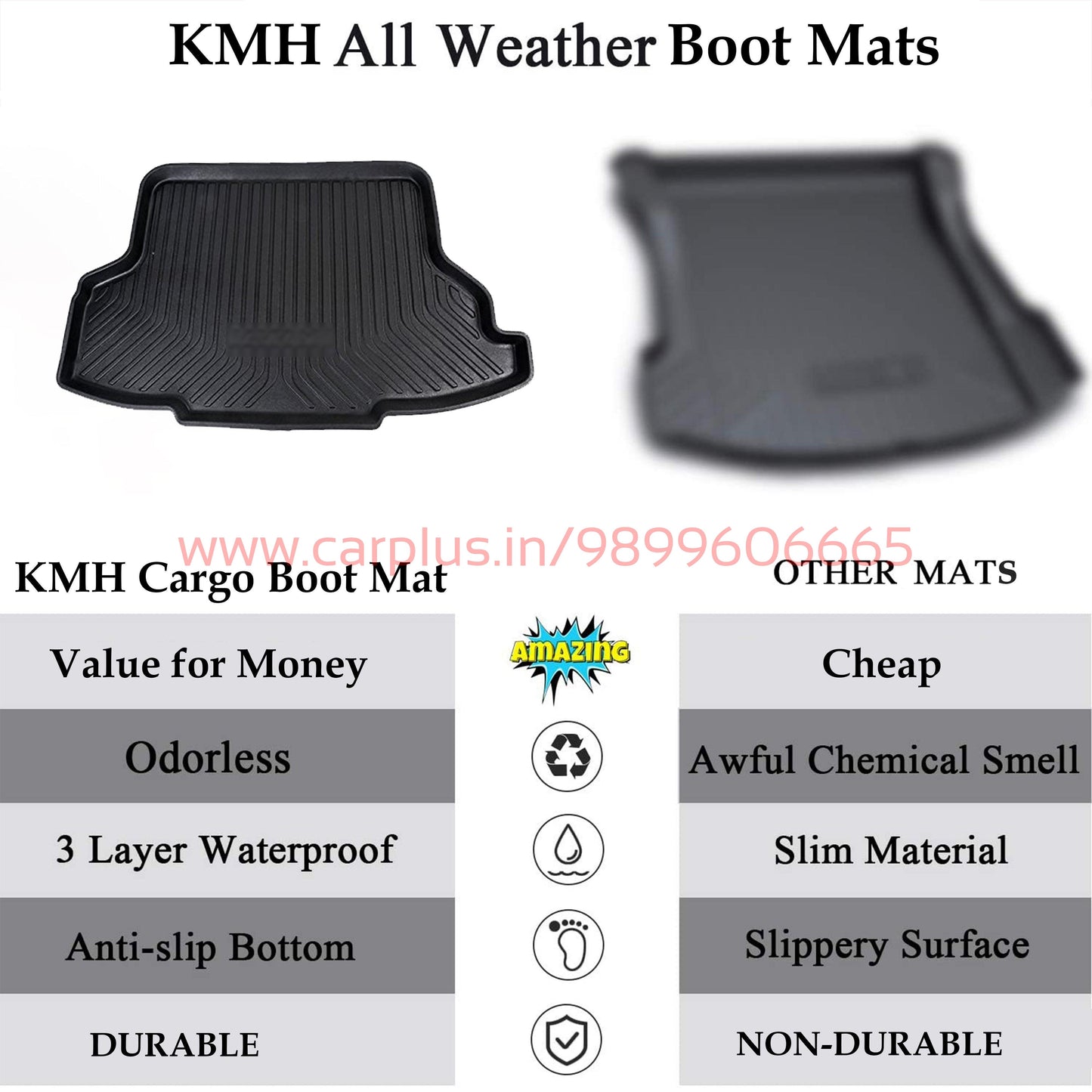 KMH Cargo Boot Mat For Maruti Suzuki Baleno – CARPLUS