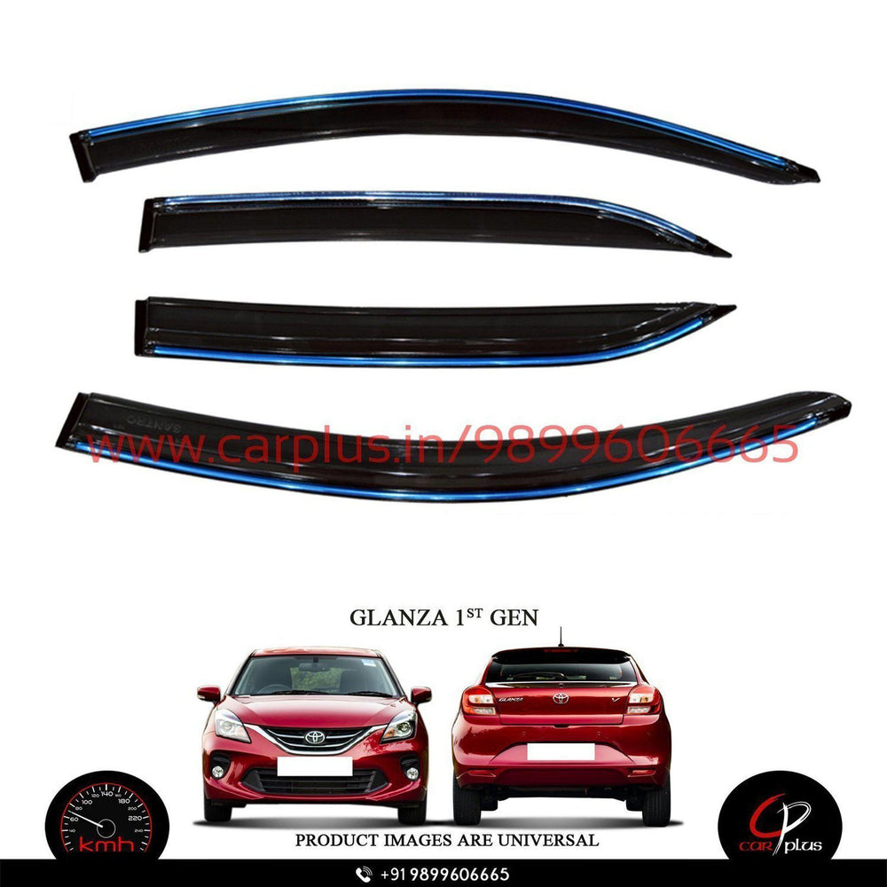 KMH Chrome Line Door Visor For Toyota Glanza KMH-DOOR VISOR DOOR VISOR.