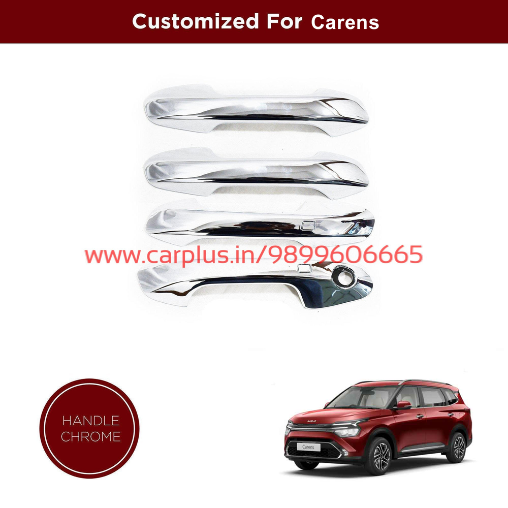 KMH Handle Cover Chrome for Kia Carens (1st GEN, Set Of 4Pcs)-EXTERIOR-CN LEAGUE-CARPLUS